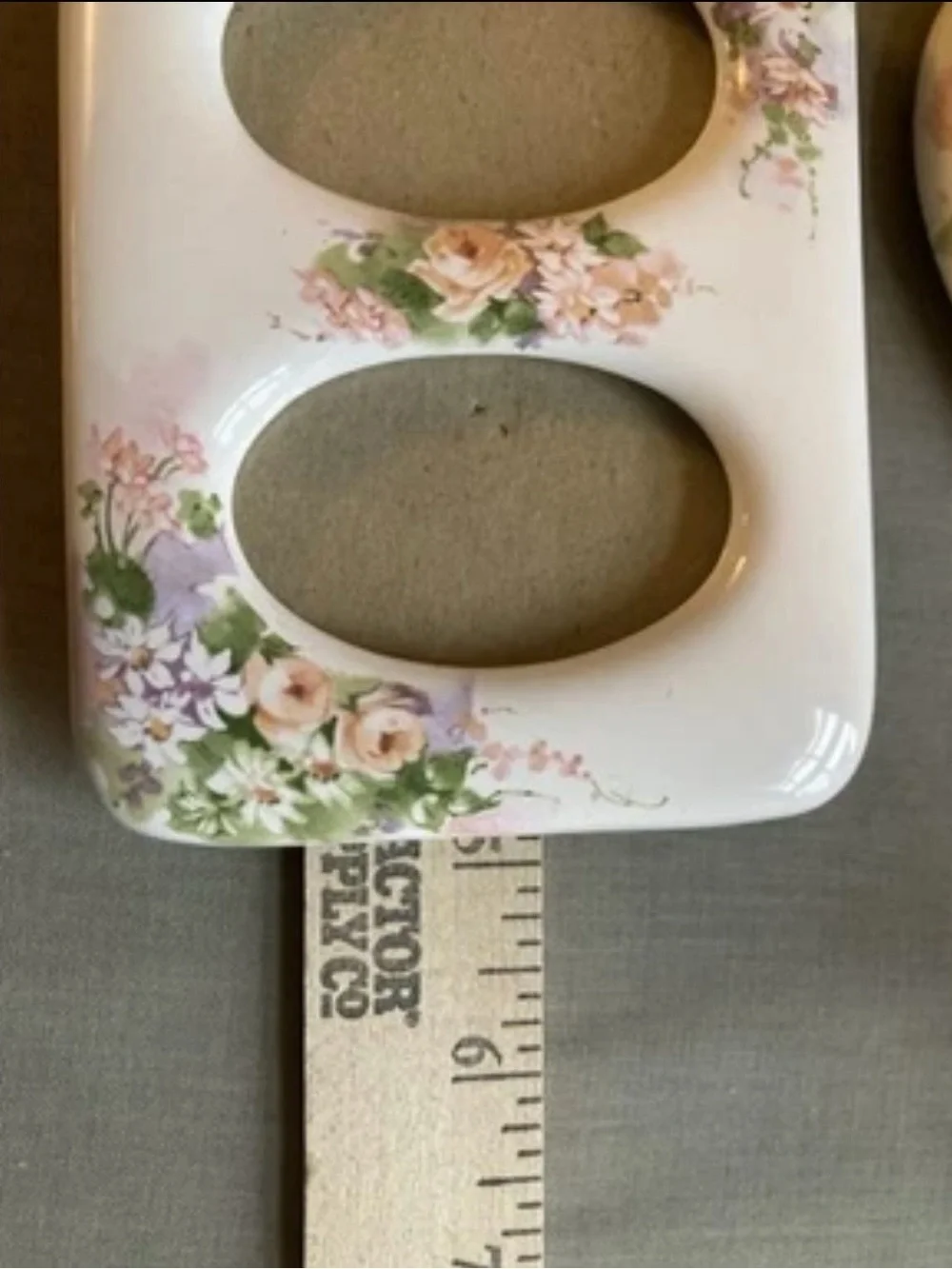 Vintage Porcelain Floral Picture Frame Ovals Shabby Chic Cottagecore